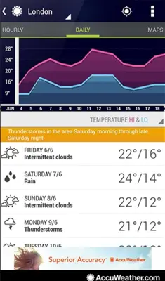 AccuWeather android App screenshot 2